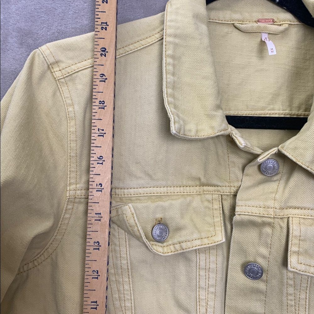 FREE PEOPLE | MEDIUM Women DENIM JACKET | YELLOW GOLDEN - Picture 11 of 16